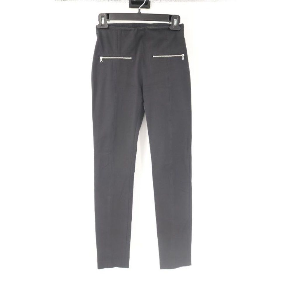 Rag & Bone Women's 00 Black Skinny Flat Front Pants Zipped Pockets mid rise